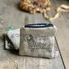 Embroidered Haberdashery Pouch -loop knitting store StitchedhaberdasherypoppyTreffryatLoopLOndon