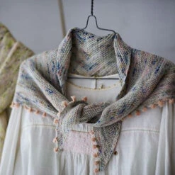 Loop Qing Tiny Tassels Shawlette Kit 10 Loop Qing Tiny Tassels Shawlette Kit -loop knitting store Tiny 20Tassels 20Soft 20Gray 20Loop 20London 20 1525201455