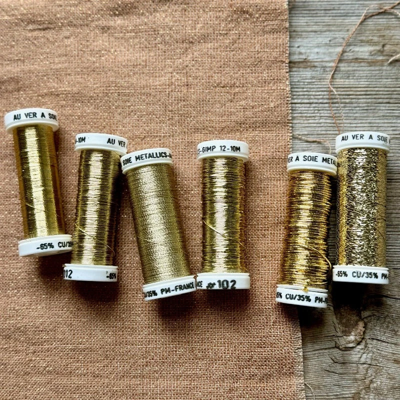 Au Ver A Soie Broderie Metallic Set - Gold 3 Au Ver A Soie Broderie Metallic Set - Gold