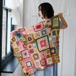 Loop Bomboloni Babette Blanket Kit -loop knitting store bomboloniBabetteblanketatLoopLondon4