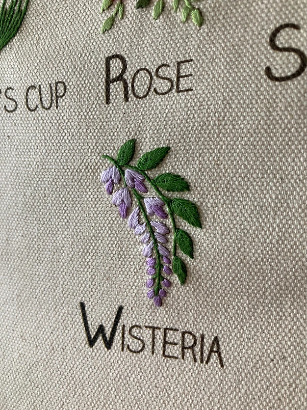 Rosita Studio - Intermediate Floral Alphabet Sampler Workshop 7 Rosita Studio - Intermediate Floral Alphabet Sampler Workshop - Image 5