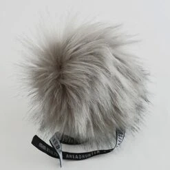 Faux Fur Pom Poms -loop knitting store pompom 20Fox 20Pewter 20at 20Loop 20London 1527856345