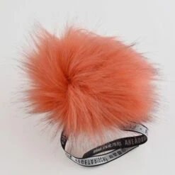 Faux Fur Pom Poms -loop knitting store pompom 20Papaya 20at 20Loop 20London 1527855699
