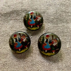 Little Red Riding Hood And Wolf Button -loop knitting store redridinghoodandwolflargeatLoopLodnon