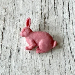 Acorn & Will Bunny Brooch -loop knitting store rose bunny will acorna t Loop London