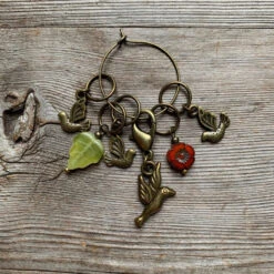 Springtime Bird Stitch Marker Sets 8 Springtime Bird Stitch Marker Sets -loop knitting store springtimebirdstitchmarkersdoveatLoopLondon